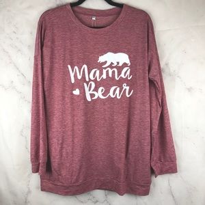 Barankas Mama Bear Pullover Sweater Size M